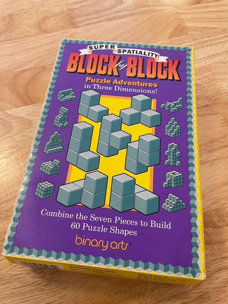 Binary Arts Super Spatiality Block by Block 3D Puzzle Game 60 Puzzle Cards Complete