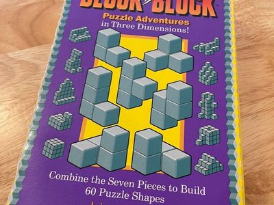 Binary Arts Super Spatiality Block by Block 3D Puzzle Game 60 Puzzle Cards Complete