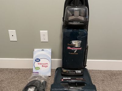 Hoover WindTunnel Deluxe Mach 3.8 Upright Vacuum with Extra Bags & Hose
