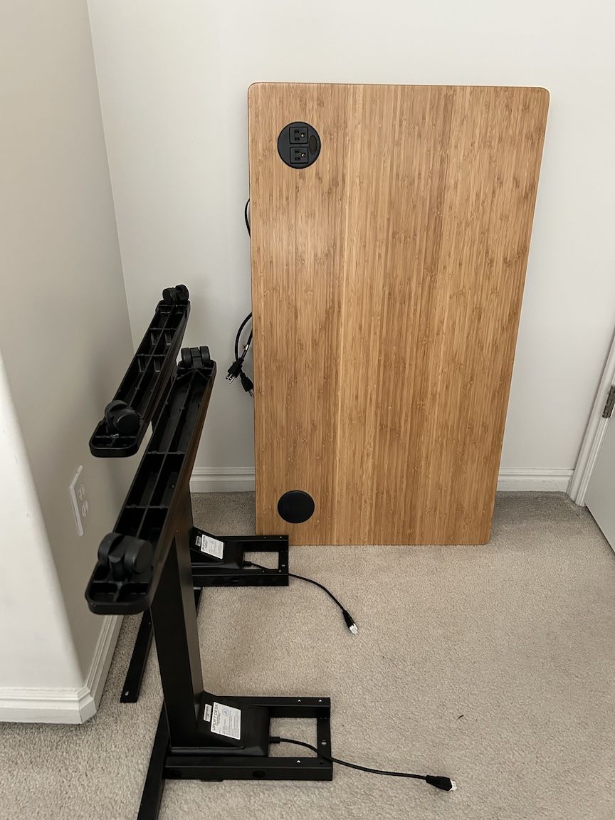 Uplift Desk V2 Standing Desk: Bamboo 42" x 24"