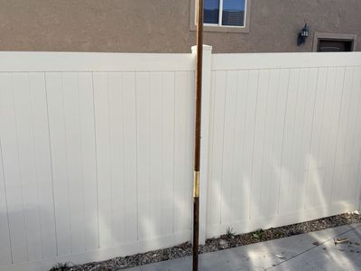 Wood Flag Pole And Base