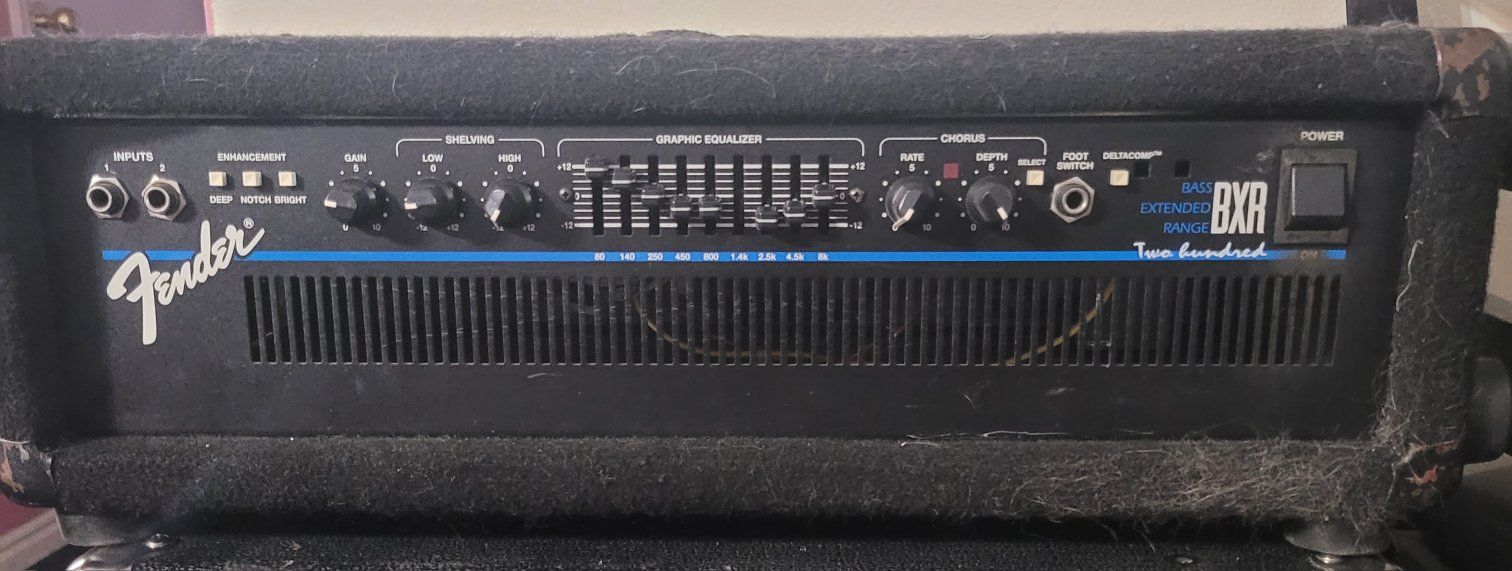 Fender BXR 200 Bass Extended Range Amplifier Head 200W