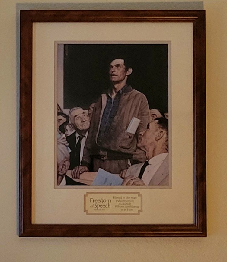 Custom Framed & Matted Print of “Freedom of Speech”