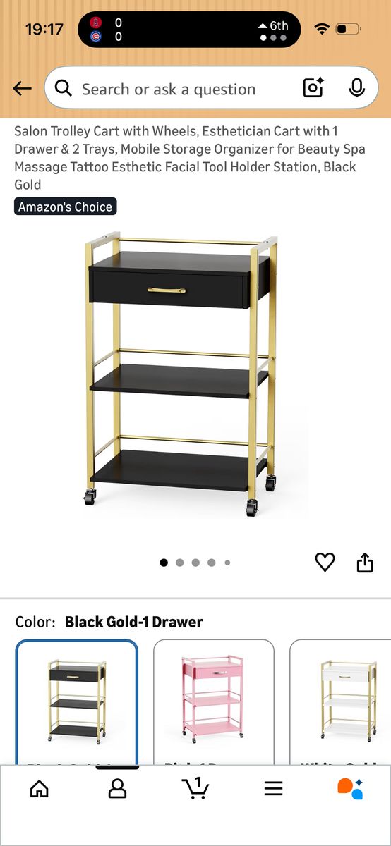 Asthetician/cosmetology Cart