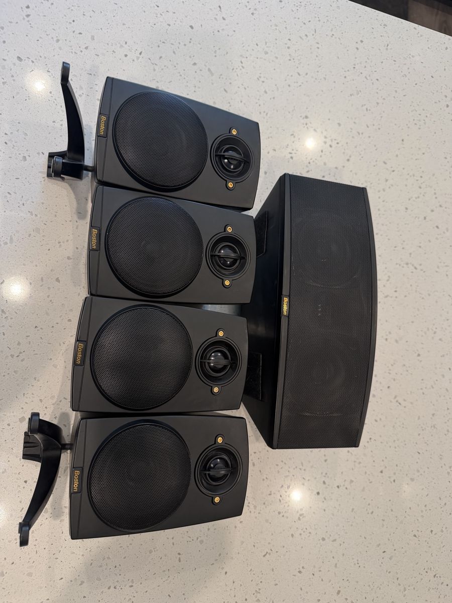 Boston Acoustics Micro90x II & Micro90c II 5-Speaker Home Theater System 8 Ohms Black