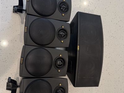 Boston Acoustics Micro90x II & Micro90c II 5-Speaker Home Theater System 8 Ohms Black