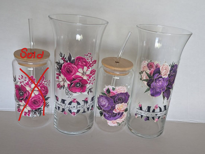 Matching Mother's Day Vases, Tumblers and Coasters
