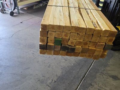 Bundle of Solid Wood Beams / Lumber