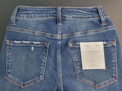 Flying Monkey-High Rise Crop Skinny Jeans