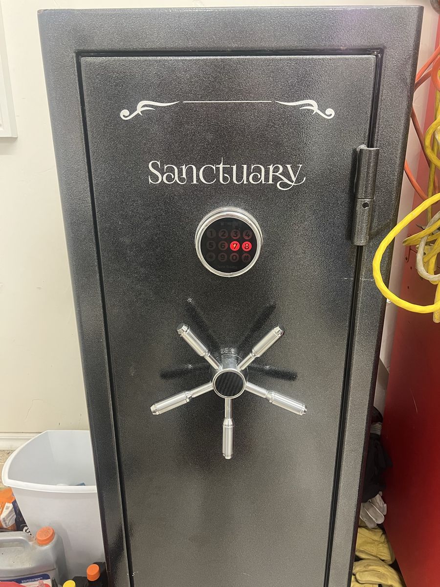 Sanctuary Gun Safe - Electronic Lock, Interior Lighting, Power Outlets - Good Condition