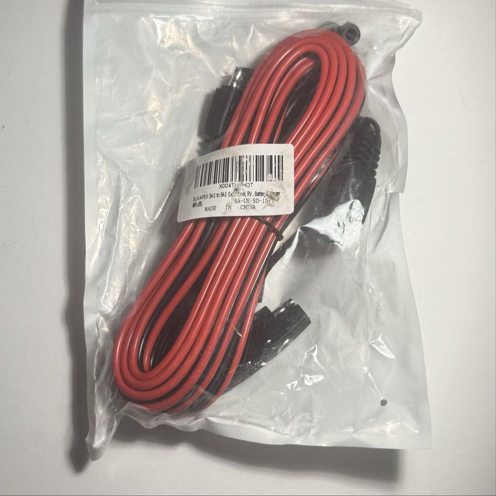 15ft SUNAPEX SAE to SAE Extension Cable for RV & Battery Chargers, New