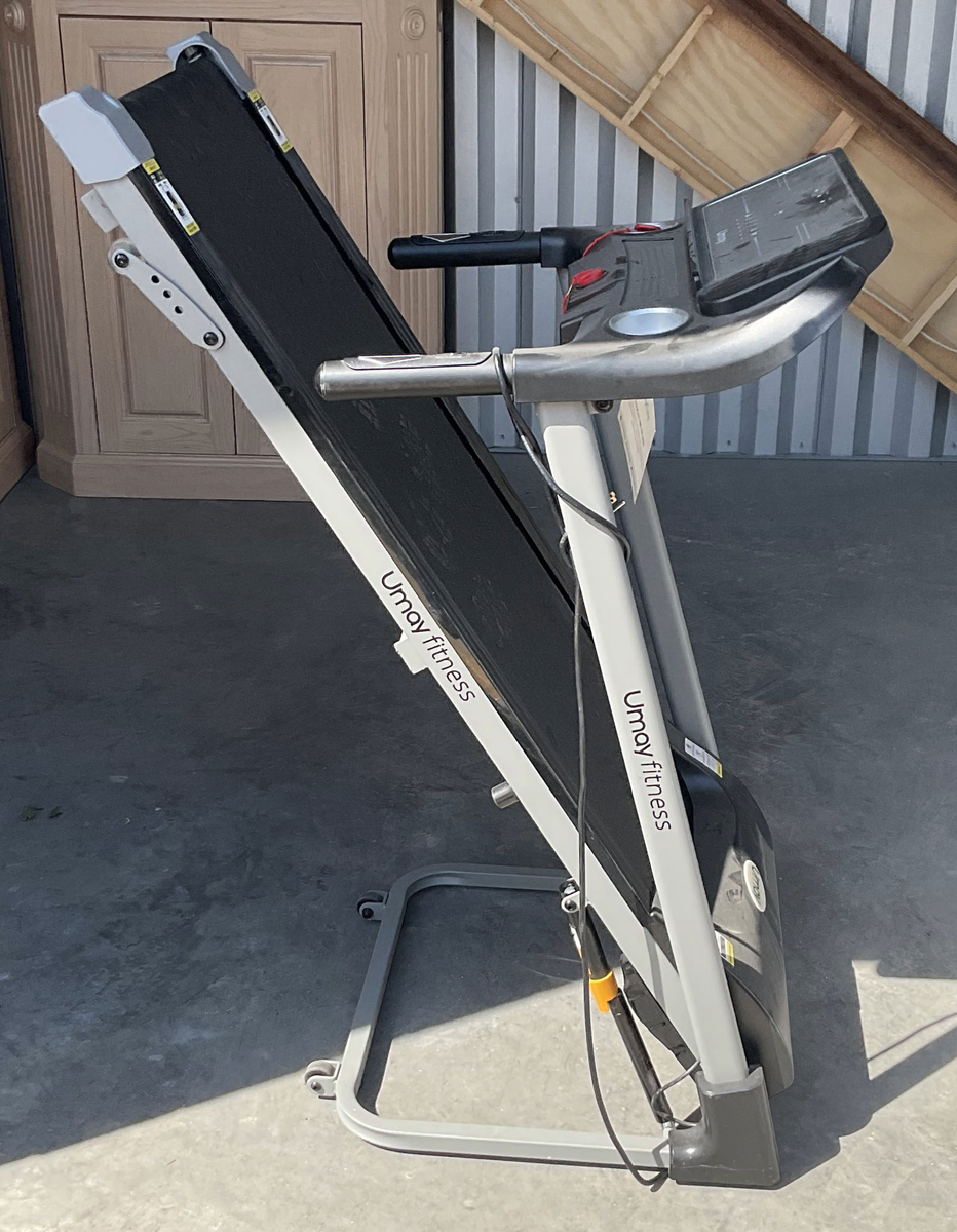 UMAY Foldable Treadmill – Space Saving Walking Pad with Incline & Heart Rate Sensors