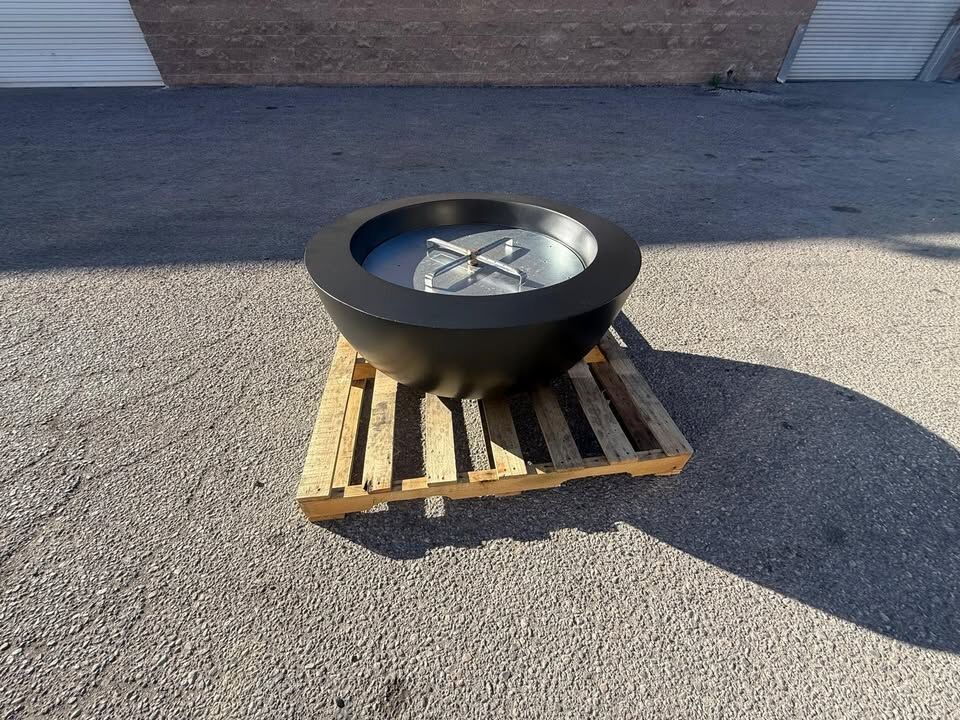 39” Concrete Fire Bowl – Black
