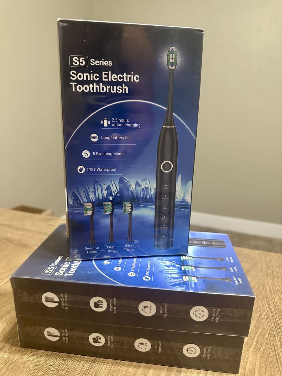 S5 Series Sonic Electric Toothbrush - IPX7 Waterproof, 5 Brushing Modes, Long Battery Life