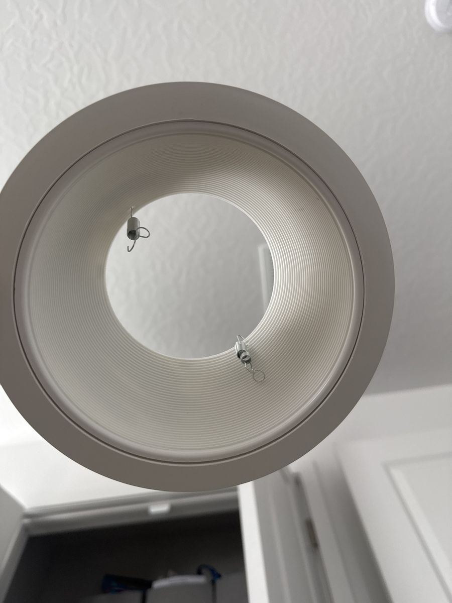 12 pack, 6 Inch Classic White Recessed Light Trim, Step Baffle with Detachable Ring
