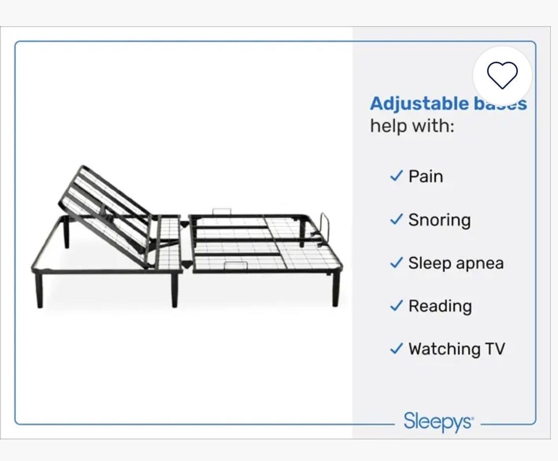 King Adjustable Bed Frame with Head Elevation