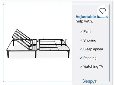King Adjustable Bed Frame with Head Elevation