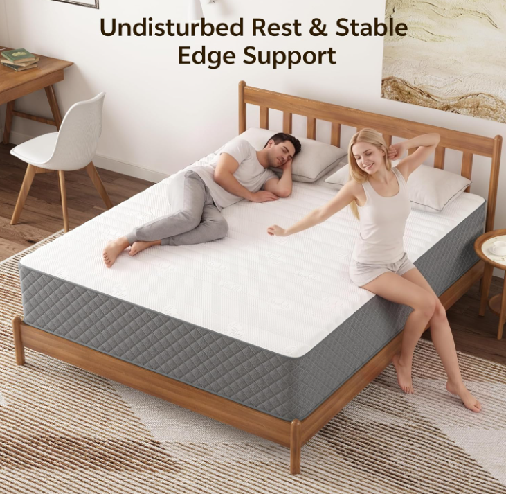PurrJoys Full Mattress, 12 Inch Cooling-Gel Memory Foam and Pocket Spring Hybrid Mattress, Full Size Mattress in a Box