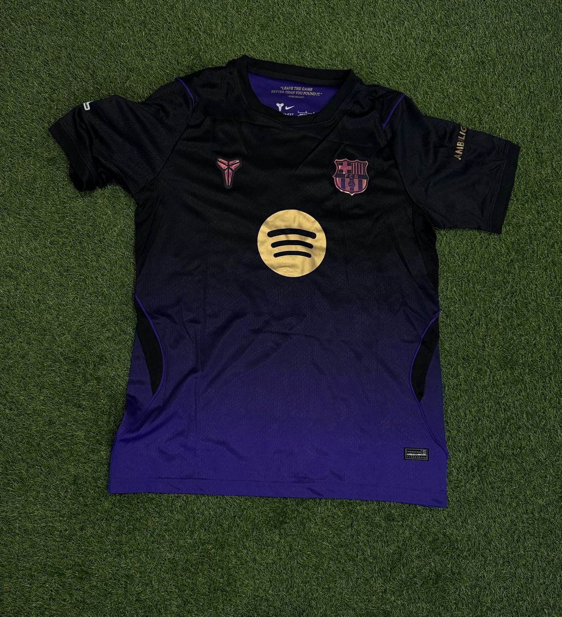 Nike FC Barcelona x Mamba Pedri #8 Black & Purple Soccer Jersey
