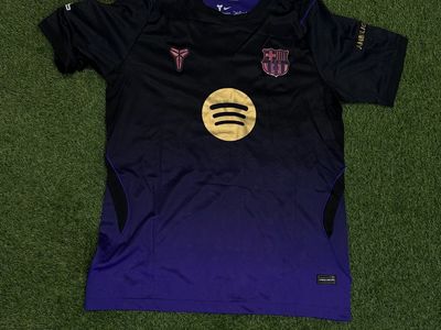 Nike FC Barcelona x Mamba Pedri #8 Black & Purple Soccer Jersey