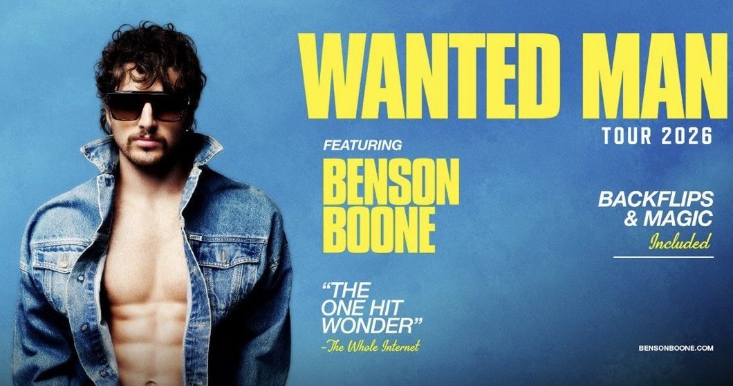 Benson Boone WANTED MAN TOUR 2026 LAS VEGAS $600 for 4 tickets