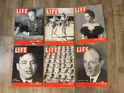 6 1939 Life Magazine Issues. War Time Ads