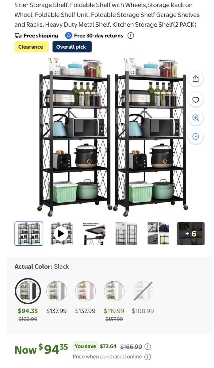 2 pack storage shelves