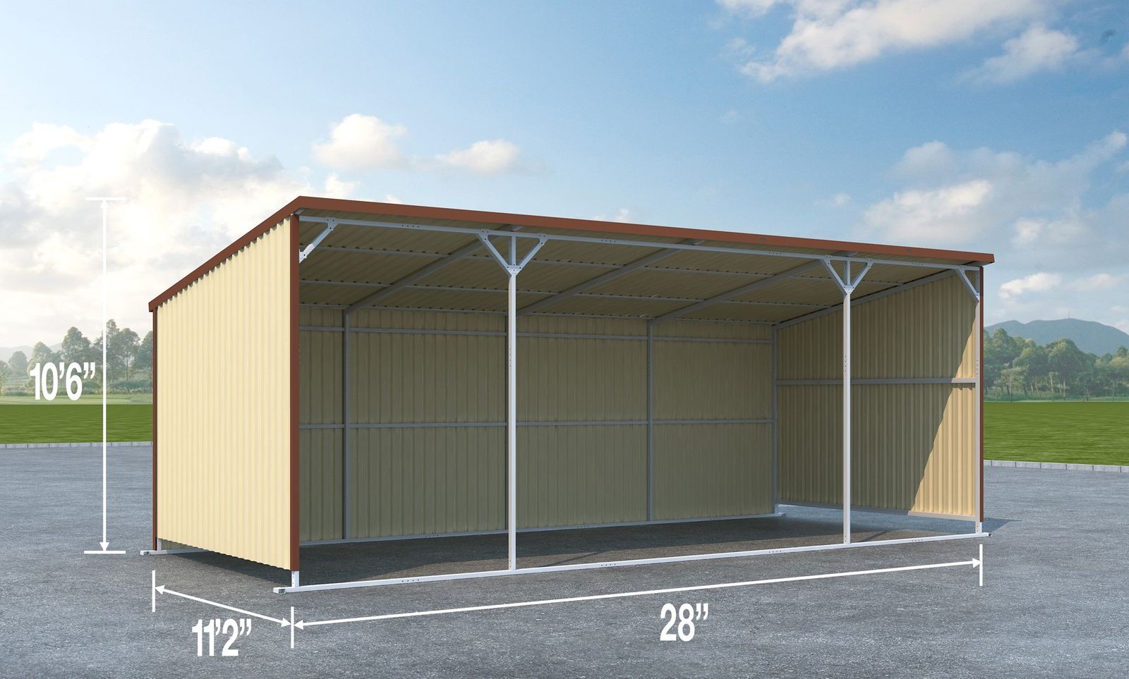 28 X 12 LIVESTOCK SHELTER