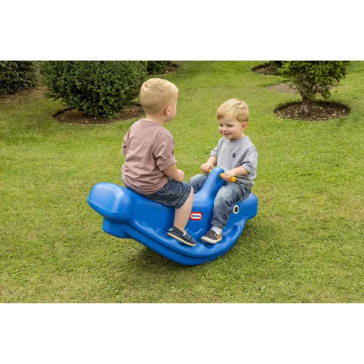 Little Tikes Whale Teeter Totter Rocker Kids Indoor Outdoor Play Blue New