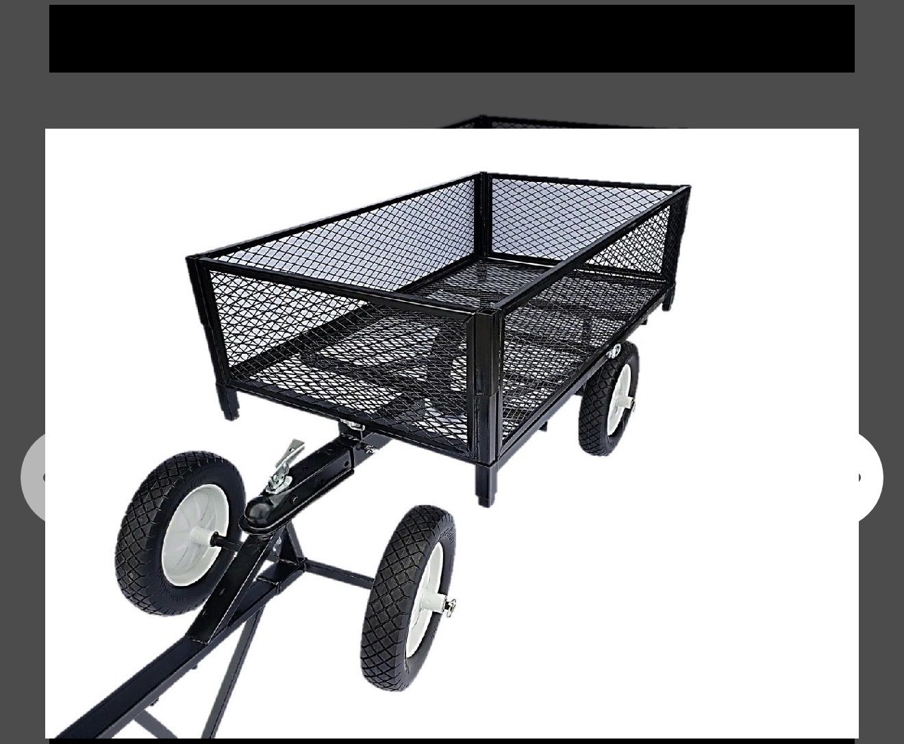 Ultimate Cart & Dolly: 1200lb Capacity, 15" No-Flat Tires, ATV/Quad Compatible, 30"x52.5"x20"