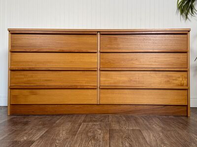 Mid-Century Modern Danish Teak 8-Drawer Dresser