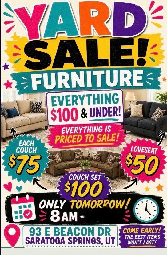Yard Sale Furniture: Couches, Loveseats & Sets - Everything Under $100!