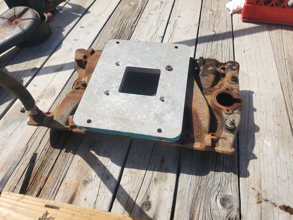 Small block Oldsmobile 330-403 4-71 blower supercharger intake manifold