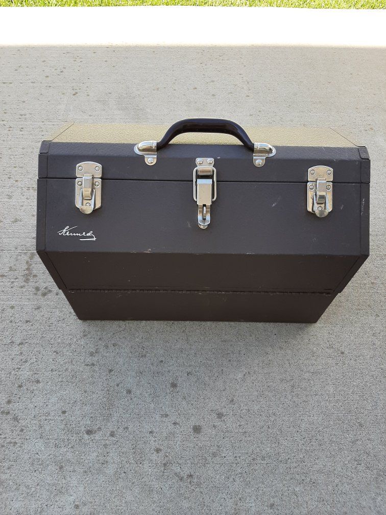 Vintage Kennedy Kits Style 1018 Cantilever Metal Tool Box - Brown