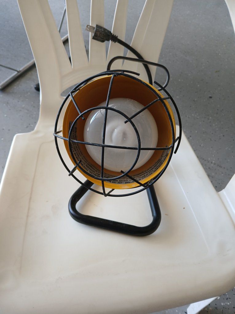 Portable Work Light Yellow and Black with Protective Cage