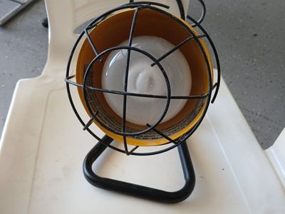 Portable Work Light Yellow and Black with Protective Cage