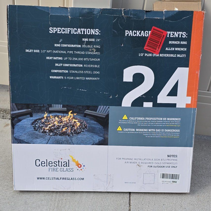 Fireplace Burner Ring 24 inch