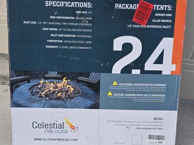 Fireplace Burner Ring 24 inch