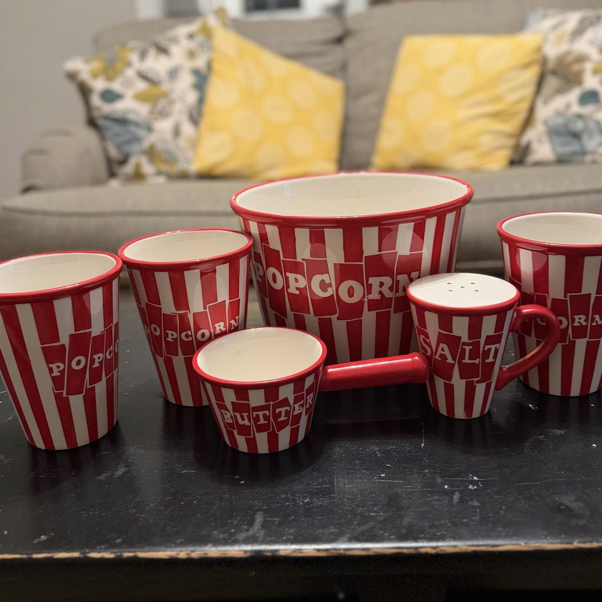 New Ceramic Popcorn bowl set