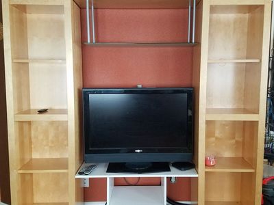 Entertainment Center & Bookshelf Set PRICED TO SELL- REDUCED