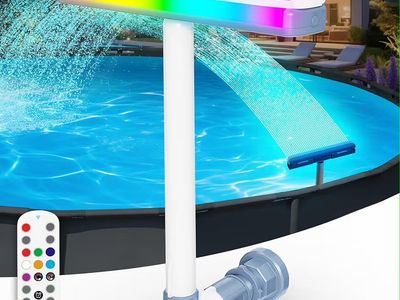 Waterfall Pool Sprinkler Fountain with Lights