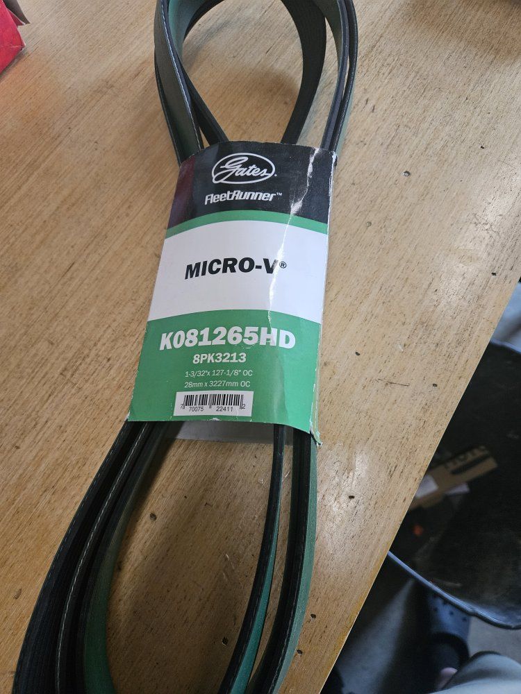 6.0 Poweerstroke Gates FleetRunner Micro-V Heavy Duty Serpentine Belt K081265HD / 8PK3213