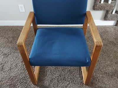 Blue Upholstered Chair - $15