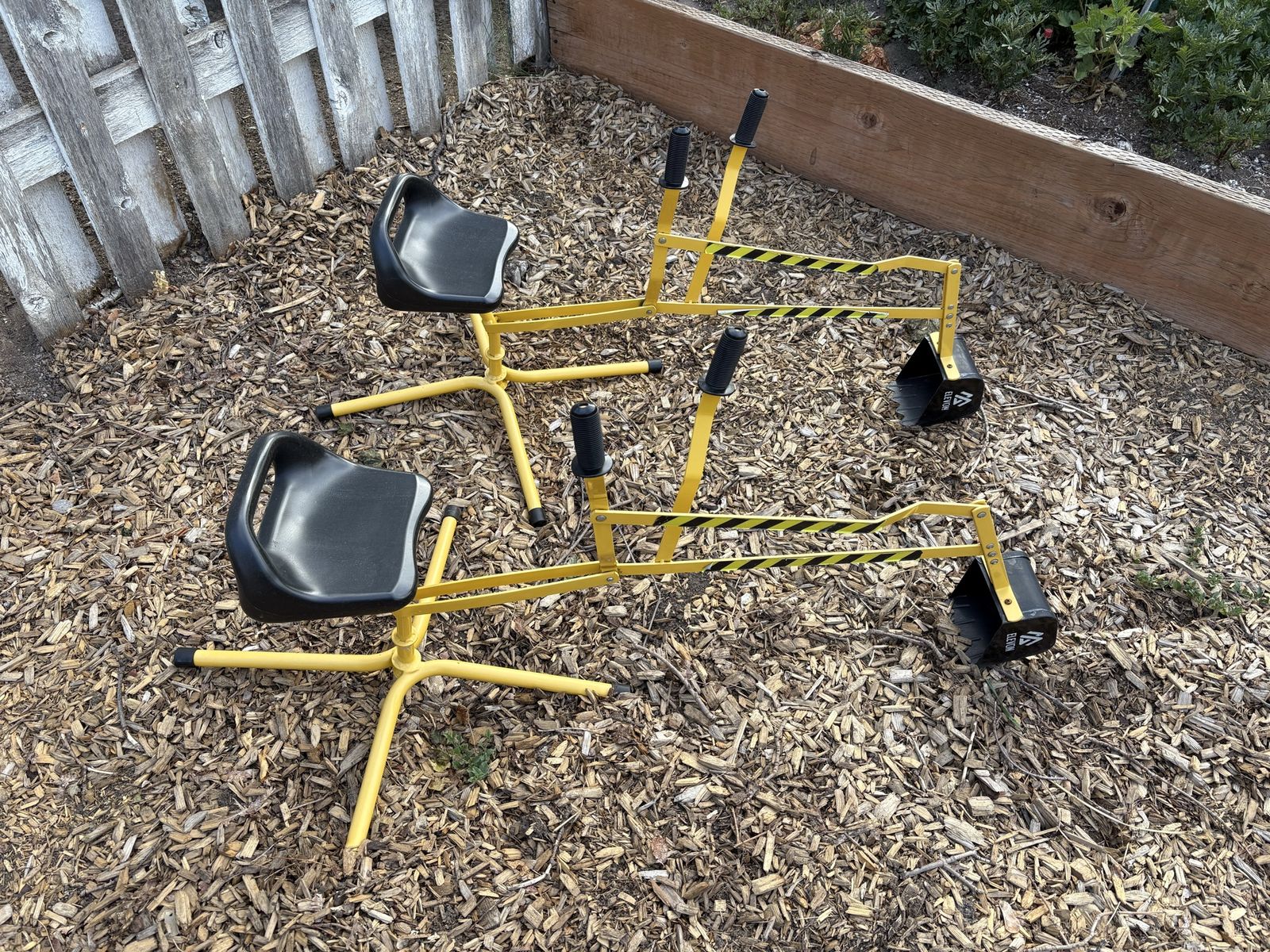 Kid's Sandbox Digger Toy - Yellow Metal Construction Play Excavator (2 Pack)