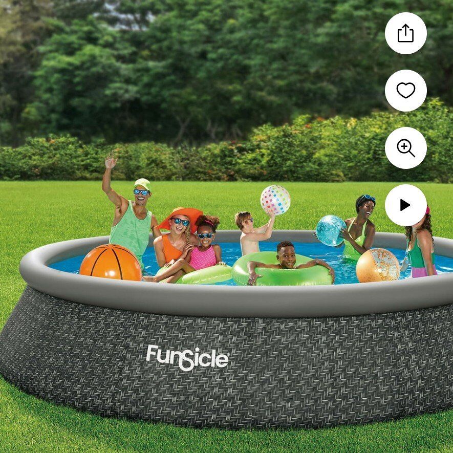 New in Box Funsicle 15ft Quickset Designer Pool