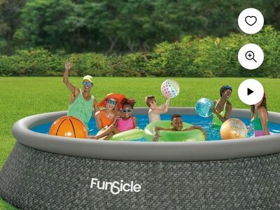 New in Box Funsicle 15ft Quickset Designer Pool