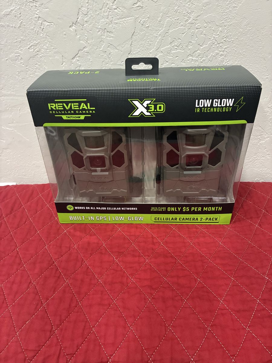 TACTACAM REVEAL X 3.0 Cellular Trail Camera 2-Pack with Built-in GPS & Low Glow IR Technology