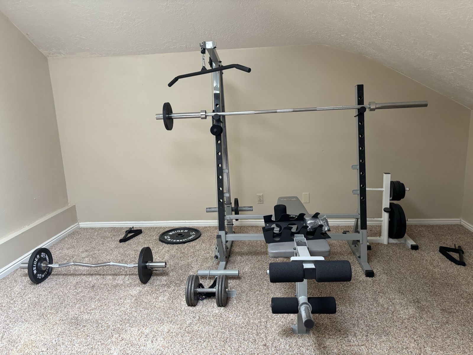Home Gym + 250 lbs Weights