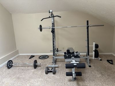 Home Gym + 250 lbs Weights