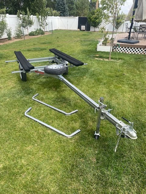 Malone LowBed MicroSport Trailer for 2 Heavy Kayaks - 7' Bunks - 800 lbs